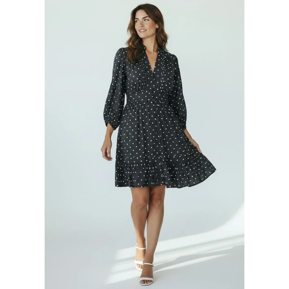 zimmermann polka dot dress Zimmermann, Polka-dot tiered midi dress, Women, White, US 10, Dresses, Materialmix